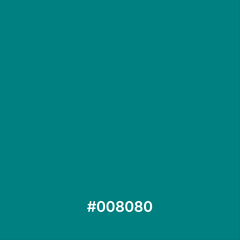رنگ سال ۱۴۰۵ تیل - #008080 (Teal)