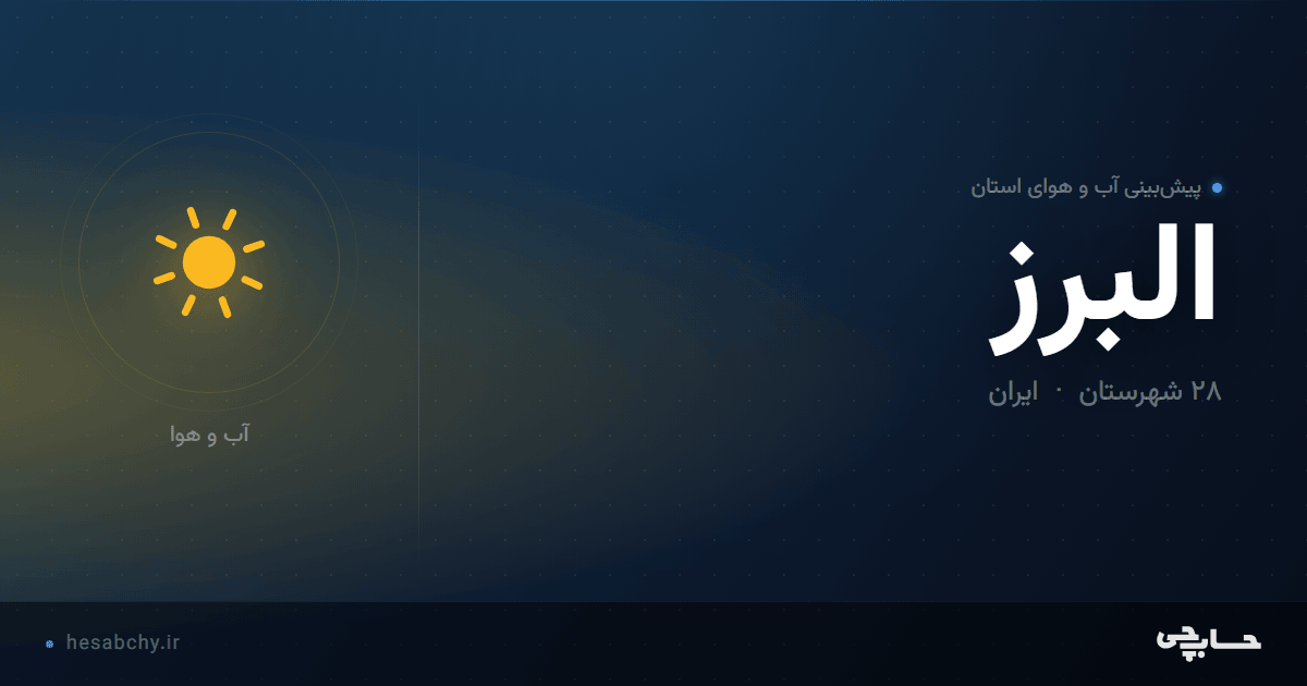 پیش‌بینی آب و هوای استان البرز - حسابچی