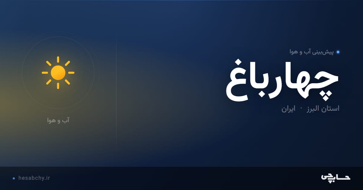 پیش‌بینی آب و هوای چهارباغ، استان البرز - حسابچی