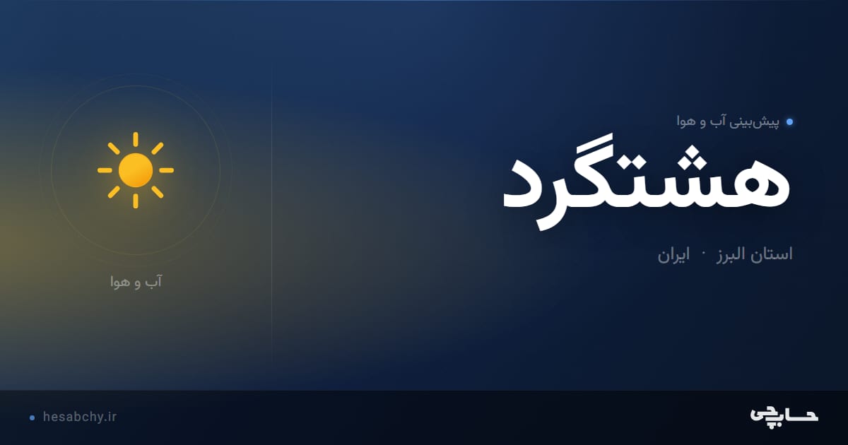 پیش‌بینی آب و هوای هشتگرد، استان البرز - حسابچی