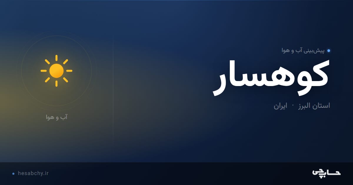 پیش‌بینی آب و هوای كوهسار، استان البرز - حسابچی