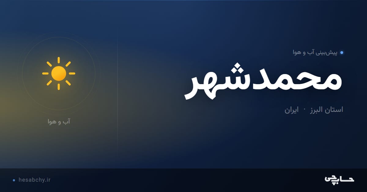 پیش‌بینی آب و هوای محمدشهر، استان البرز - حسابچی