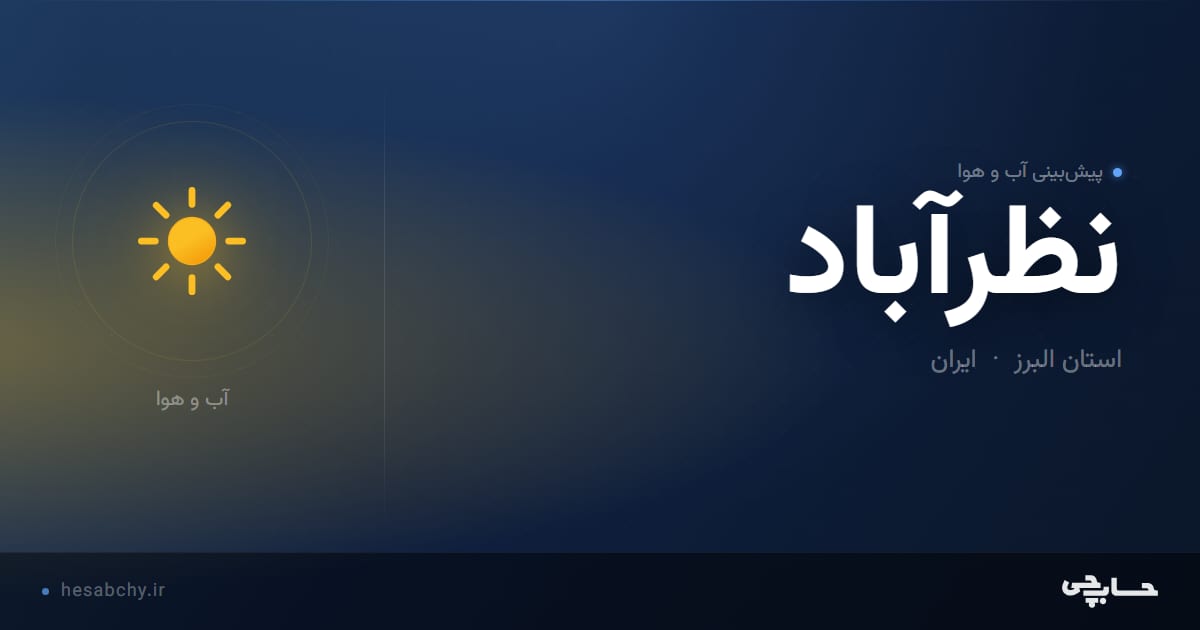 پیش‌بینی آب و هوای نظرآباد، استان البرز - حسابچی