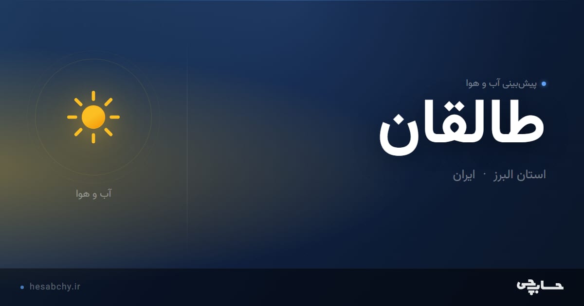 پیش‌بینی آب و هوای طالقان، استان البرز - حسابچی