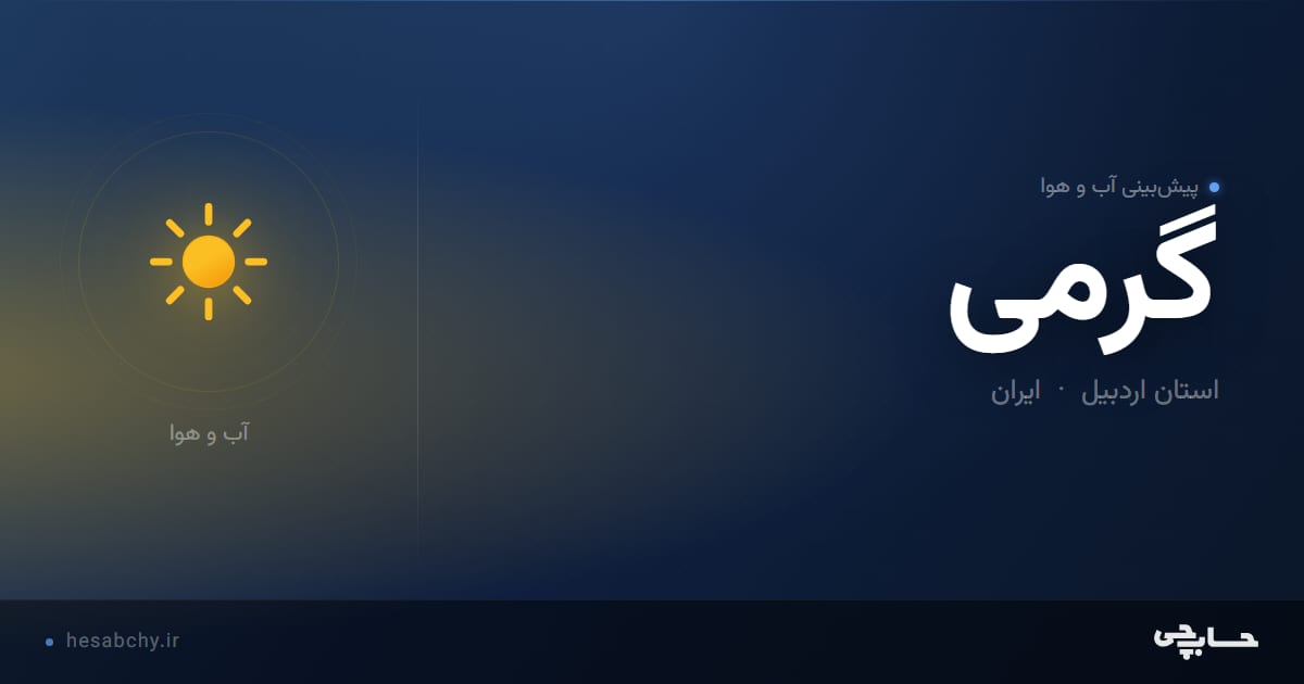 پیش‌بینی آب و هوای گرمی، استان اردبیل - حسابچی