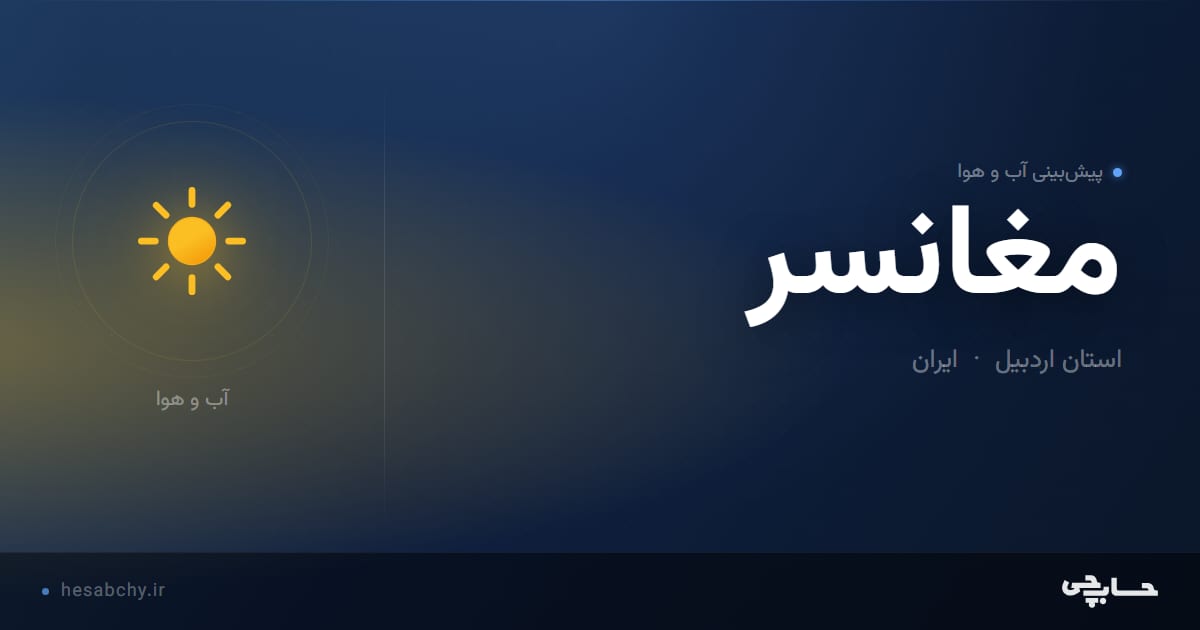 پیش‌بینی آب و هوای مغانسر، استان اردبیل - حسابچی