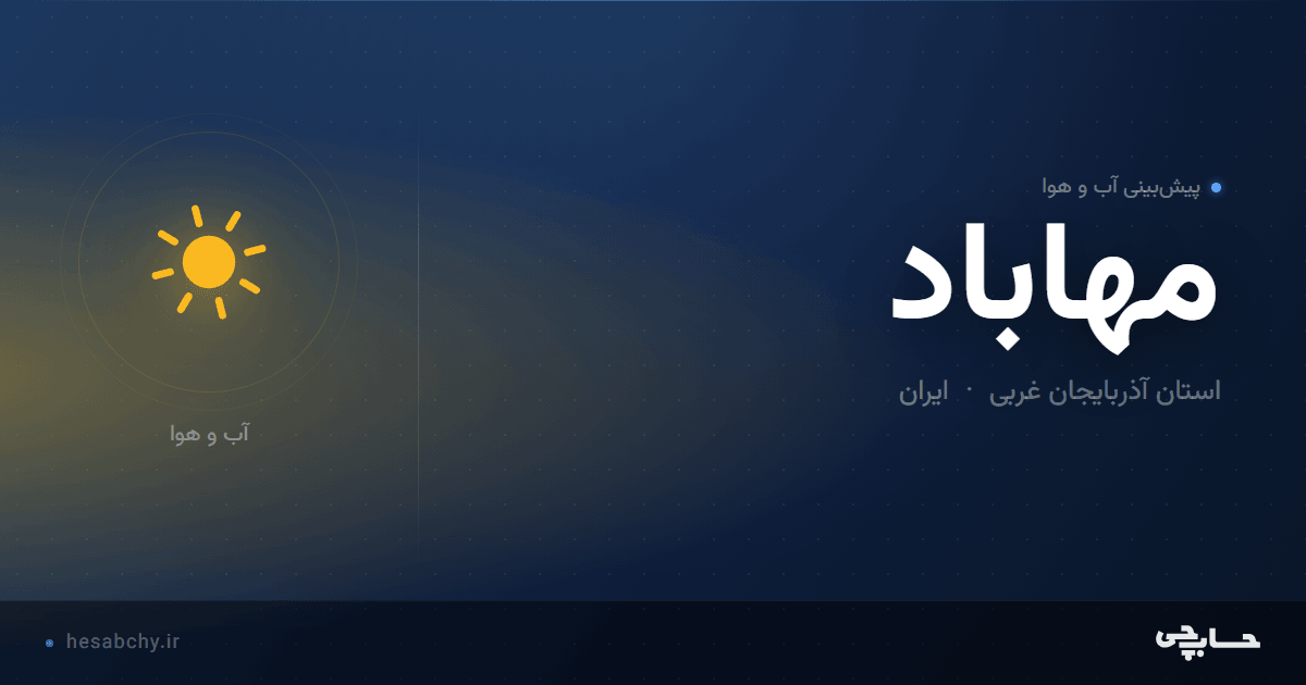 پیش‌بینی آب و هوای مهاباد، استان آذربایجان غربی - حسابچی