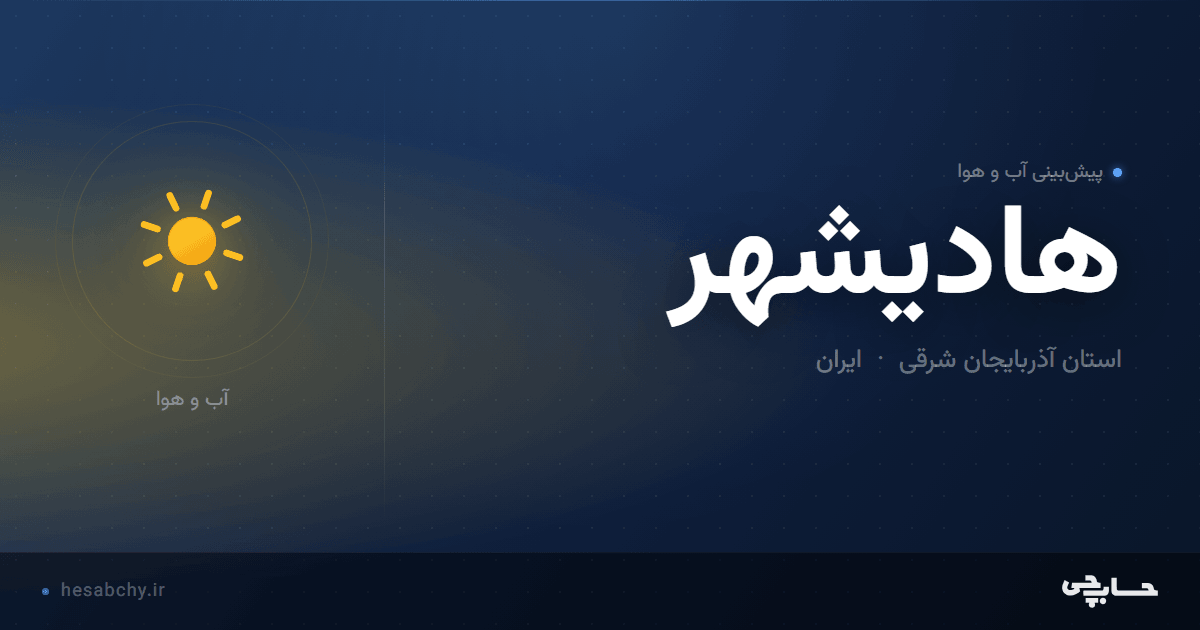 پیش‌بینی آب و هوای هادیشهر، استان آذربایجان شرقی - حسابچی