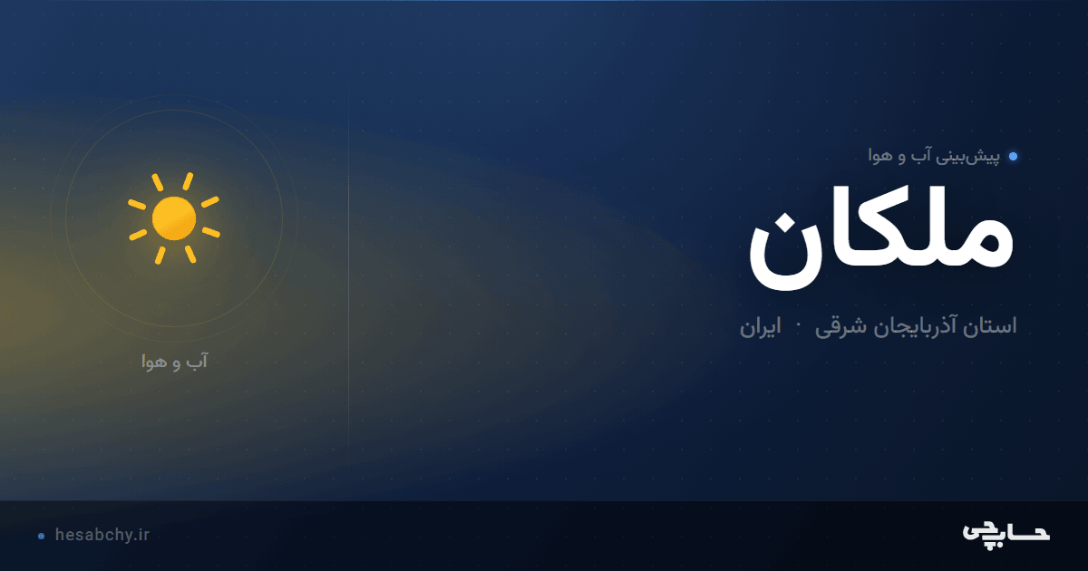 پیش‌بینی آب و هوای ملکان، استان آذربایجان شرقی - حسابچی