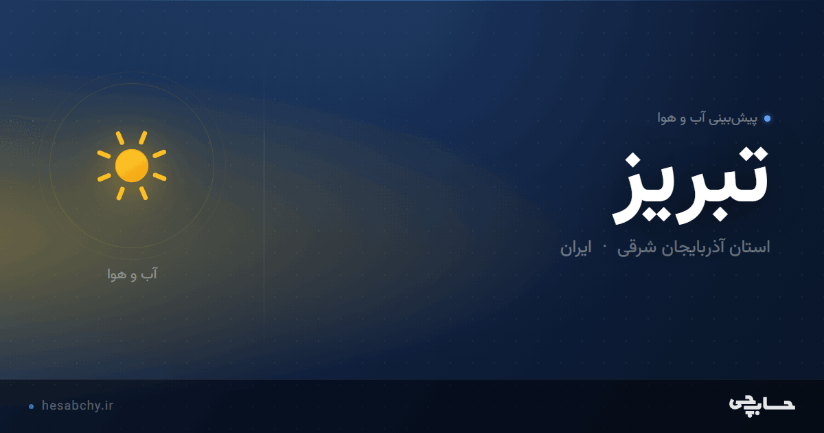 پیش‌بینی آب و هوای تبریز، استان آذربایجان شرقی - حسابچی