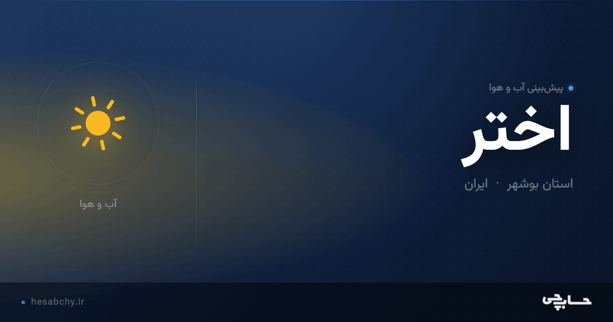 پیش‌بینی آب و هوای اختر، استان بوشهر - حسابچی