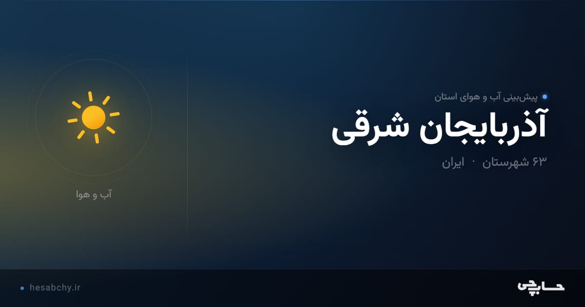 پیش‌بینی آب و هوای استان آذربایجان شرقی - حسابچی