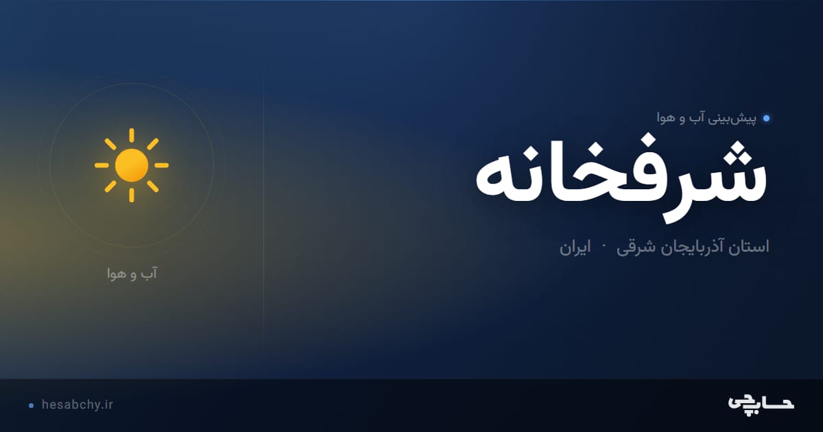 پیش‌بینی آب و هوای شرفخانه، استان آذربایجان شرقی - حسابچی