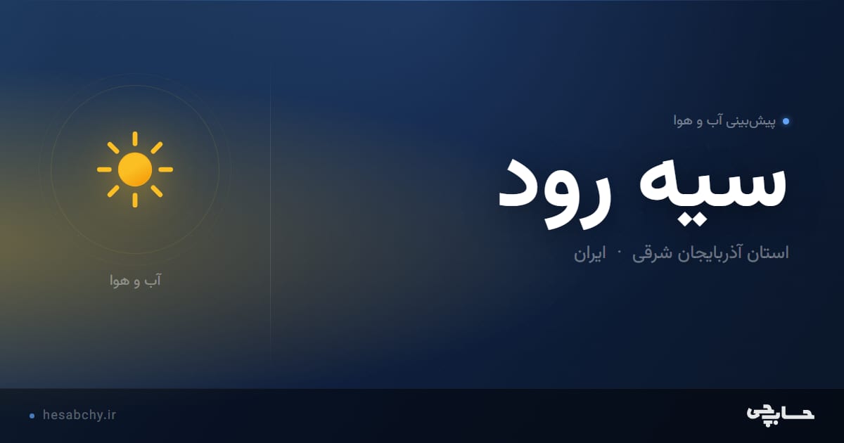 پیش‌بینی آب و هوای سيه رود، استان آذربایجان شرقی - حسابچی