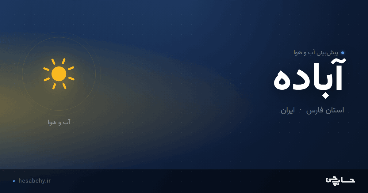 پیش‌بینی آب و هوای آباده، استان فارس - حسابچی