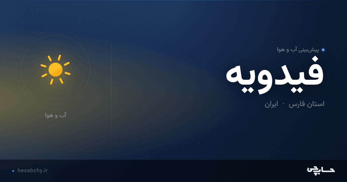 پیش‌بینی آب و هوای فیدویه، استان فارس - حسابچی