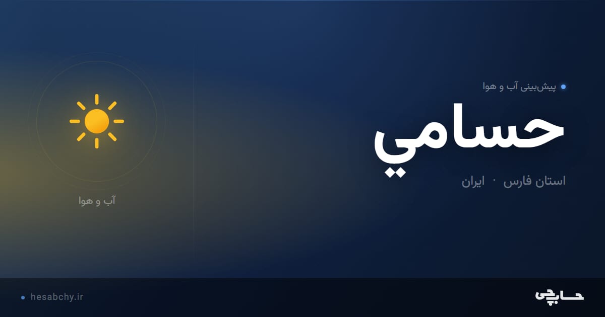 پیش‌بینی آب و هوای حسامي، استان فارس - حسابچی