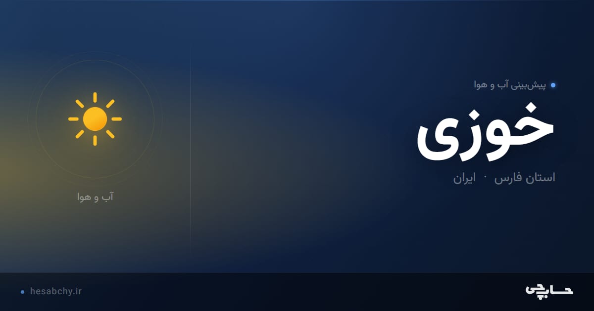 پیش‌بینی آب و هوای خوزی، استان فارس - حسابچی