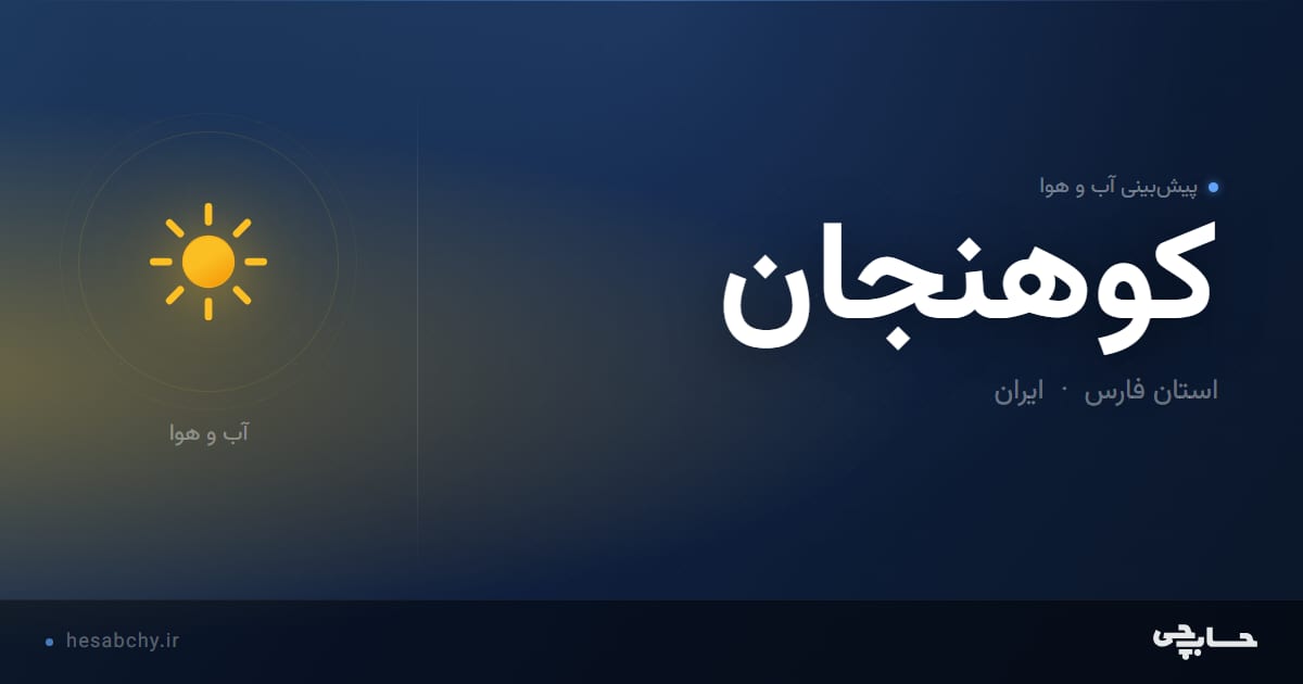 پیش‌بینی آب و هوای كوهنجان، استان فارس - حسابچی