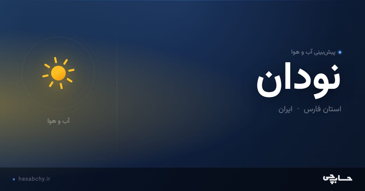 پیش‌بینی آب و هوای نودان، استان فارس - حسابچی