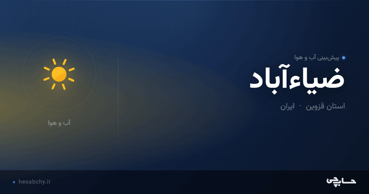 پیش‌بینی آب و هوای ضیاءآباد، استان قزوین - حسابچی