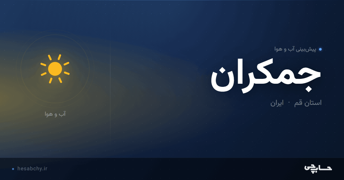 پیش‌بینی آب و هوای جمکران، استان قم - حسابچی