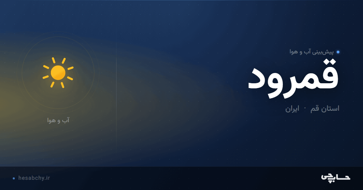 پیش‌بینی آب و هوای قمرود، استان قم - حسابچی