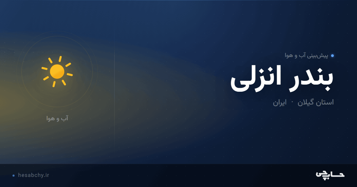 پیش‌بینی آب و هوای بندر انزلی، استان گیلان - حسابچی