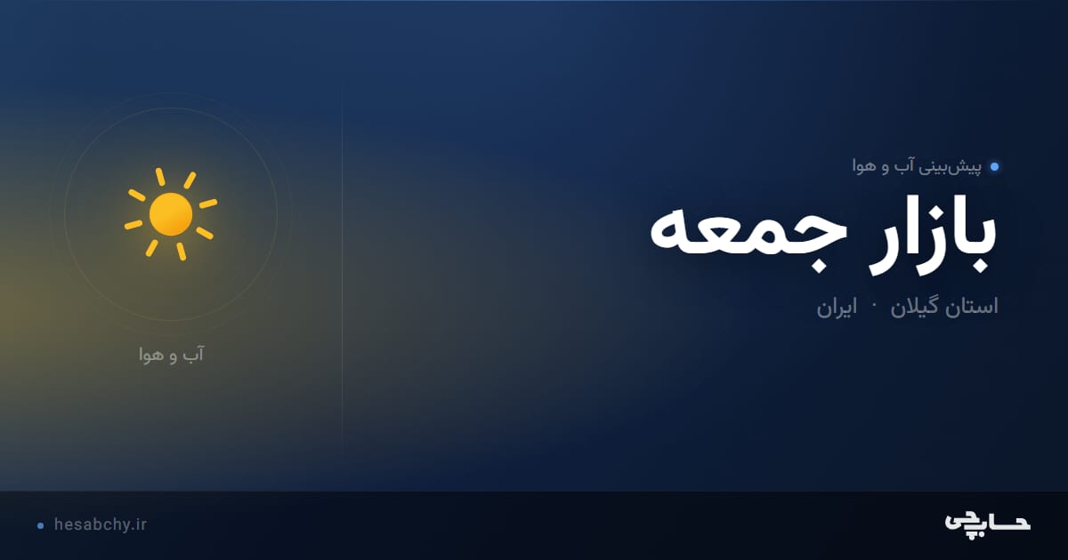 پیش‌بینی آب و هوای بازار جمعه، استان گیلان - حسابچی