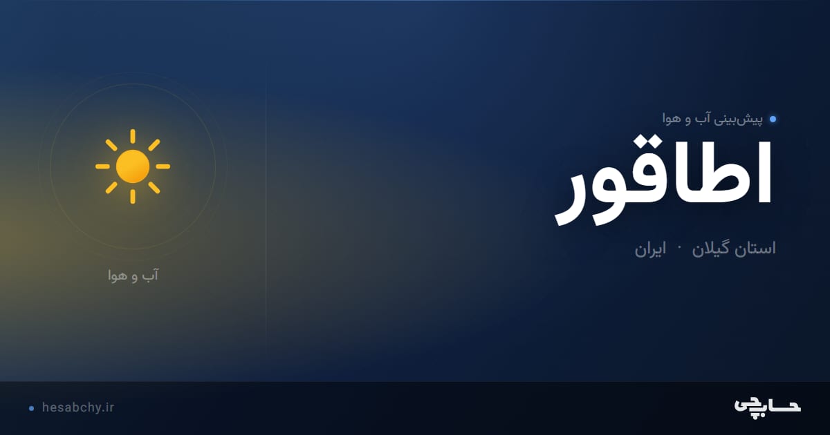 پیش‌بینی آب و هوای اطاقور، استان گیلان - حسابچی