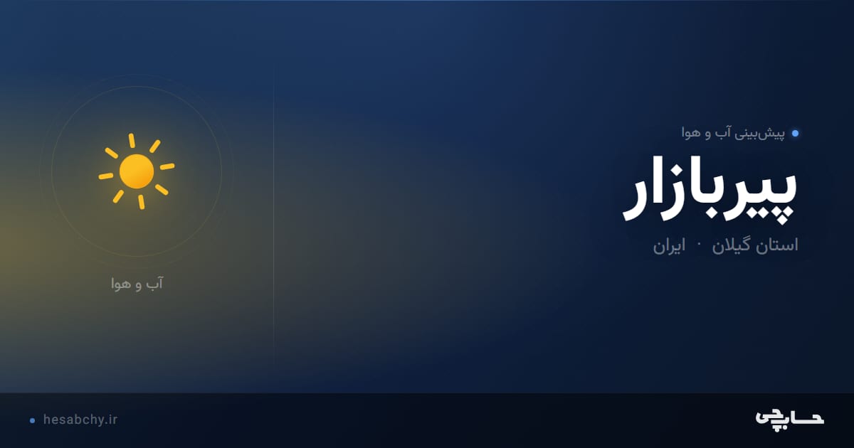 پیش‌بینی آب و هوای پیربازار، استان گیلان - حسابچی