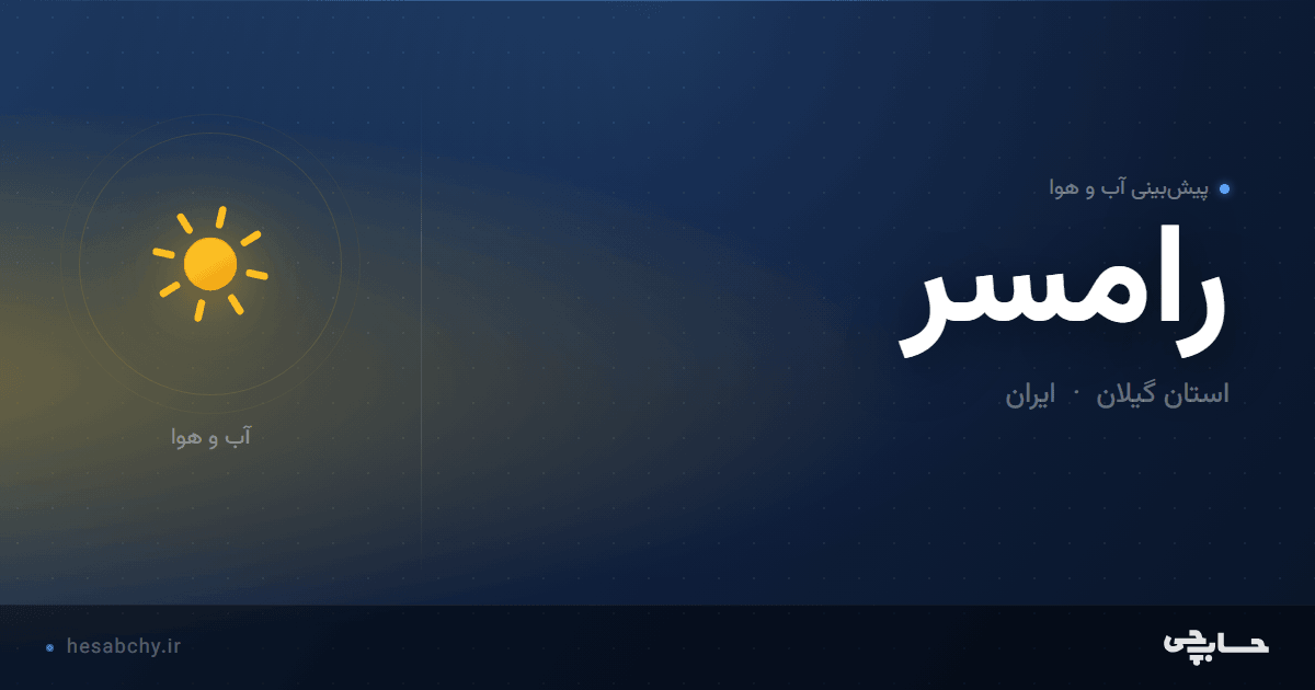 پیش‌بینی آب و هوای رامسر، استان گیلان - حسابچی