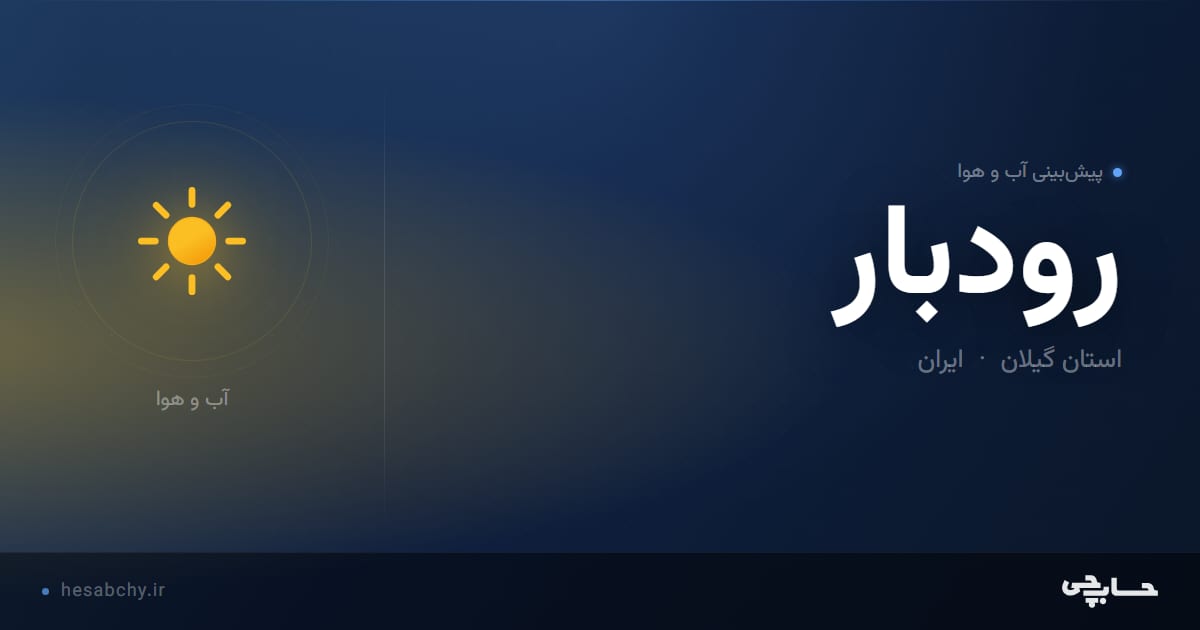 پیش‌بینی آب و هوای رودبار، استان گیلان - حسابچی