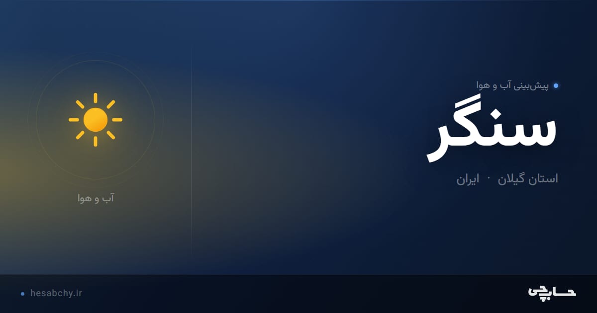 پیش‌بینی آب و هوای سنگر، استان گیلان - حسابچی