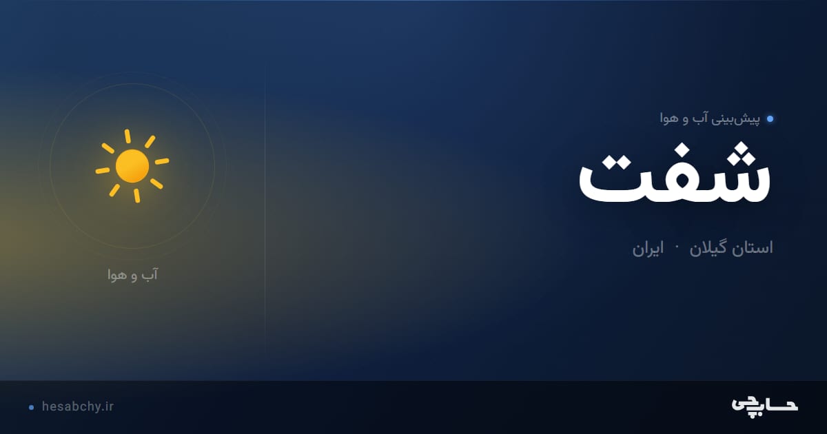 پیش‌بینی آب و هوای شفت، استان گیلان - حسابچی