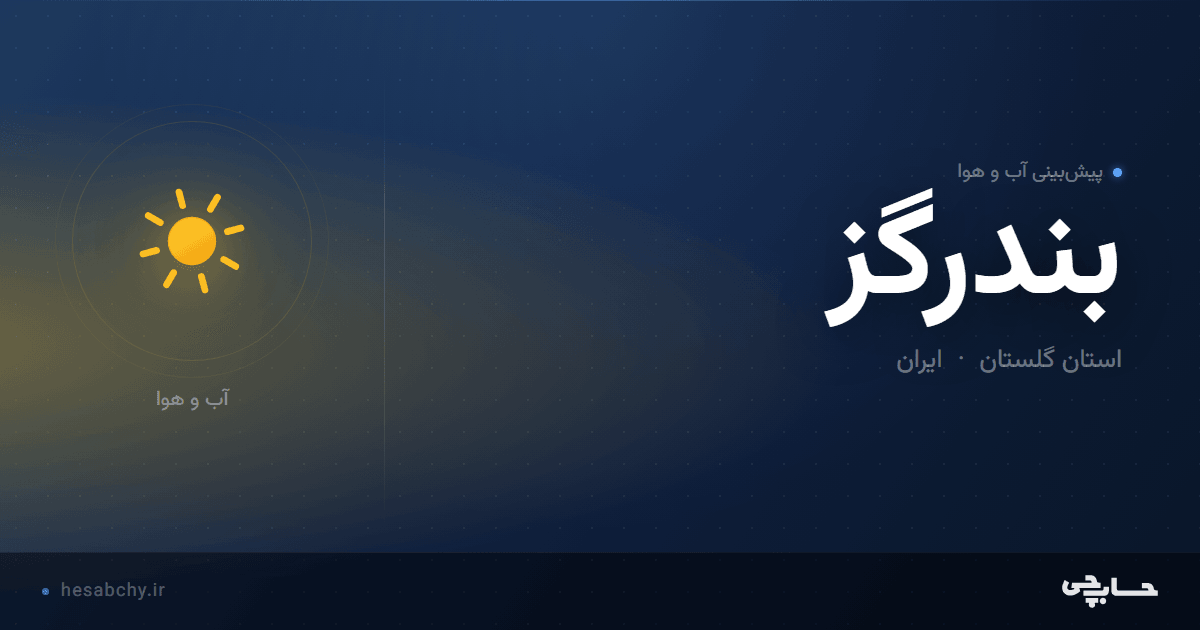 پیش‌بینی آب و هوای بندرگز، استان گلستان - حسابچی