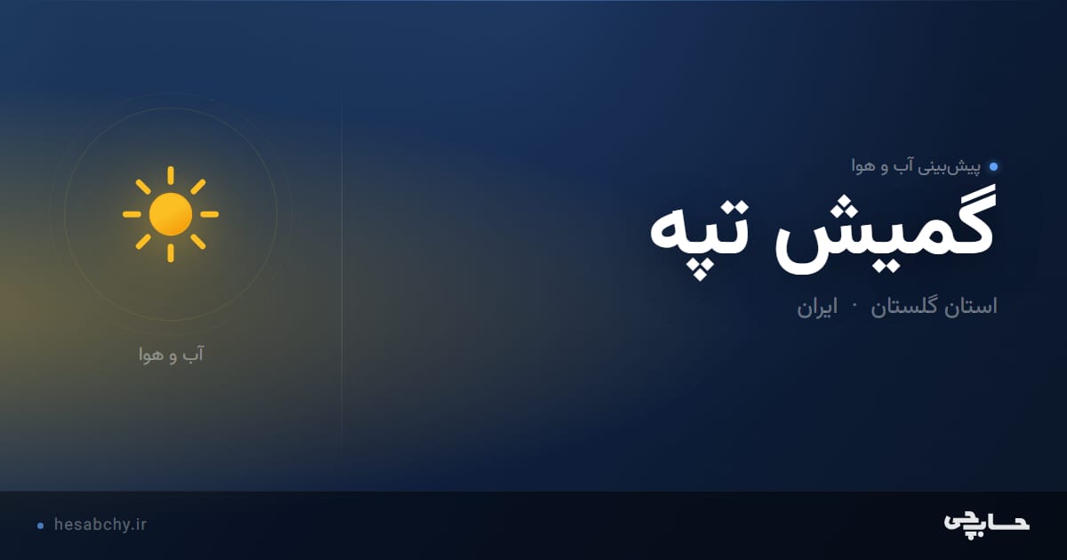پیش‌بینی آب و هوای گميش تپه، استان گلستان - حسابچی