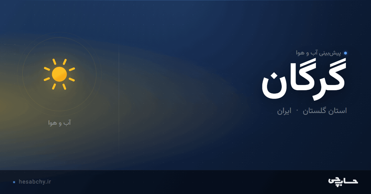 پیش‌بینی آب و هوای گرگان، استان گلستان - حسابچی