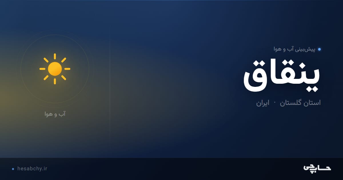 پیش‌بینی آب و هوای ينقاق، استان گلستان - حسابچی