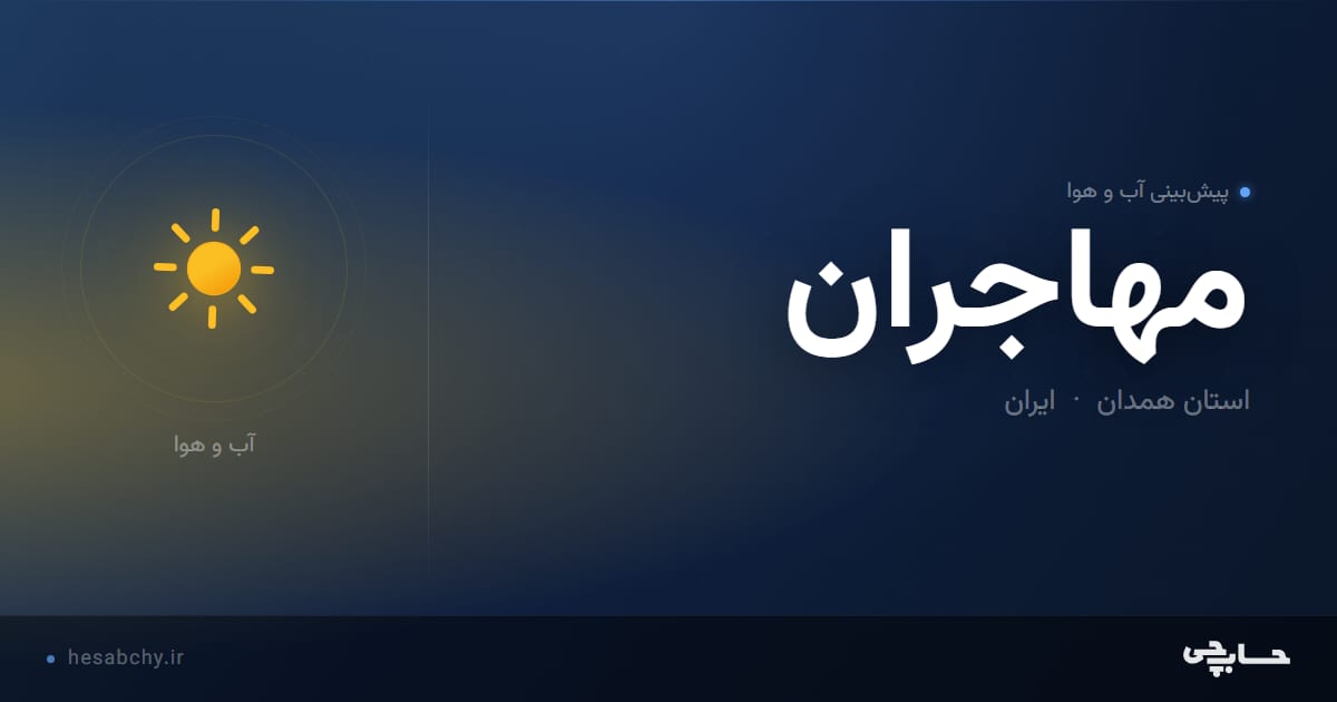 پیش‌بینی آب و هوای مهاجران، استان همدان - حسابچی