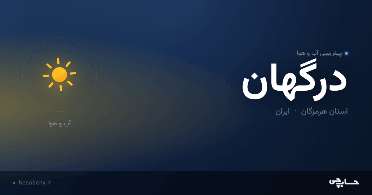 پیش‌بینی آب و هوای درگهان، استان هرمزگان - حسابچی