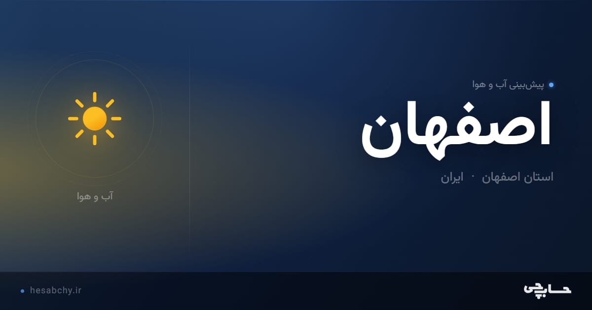 پیش‌بینی آب و هوای اصفهان، استان اصفهان - حسابچی
