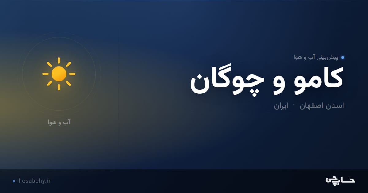 پیش‌بینی آب و هوای کامو و چوگان، استان اصفهان - حسابچی