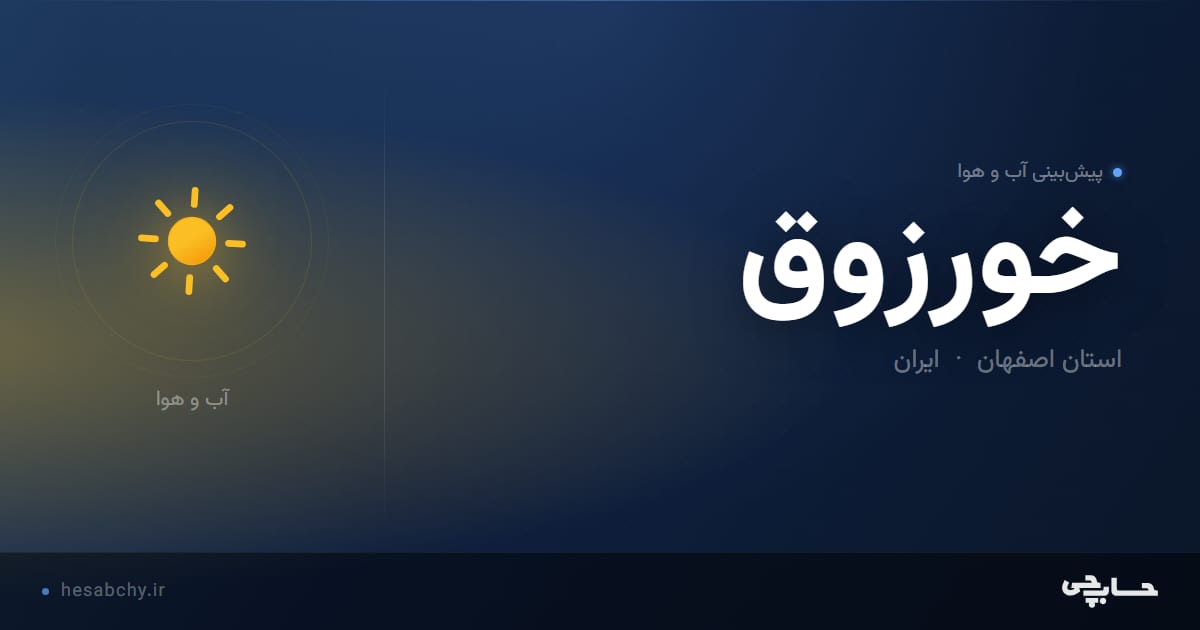پیش‌بینی آب و هوای خورزوق، استان اصفهان - حسابچی