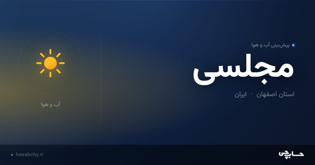 پیش‌بینی آب و هوای مجلسی، استان اصفهان - حسابچی