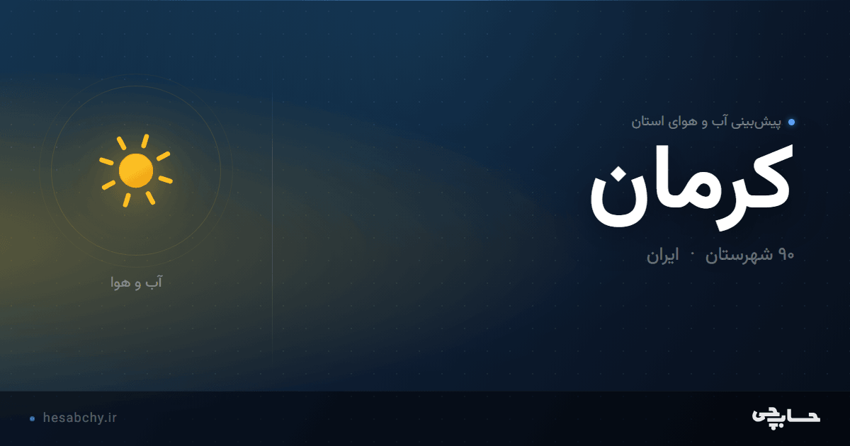 پیش‌بینی آب و هوای استان کرمان - حسابچی