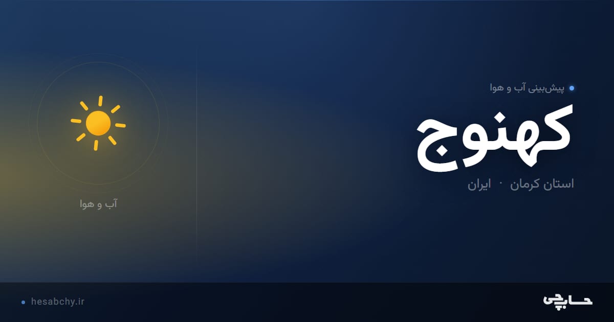 پیش‌بینی آب و هوای كهنوج، استان کرمان - حسابچی