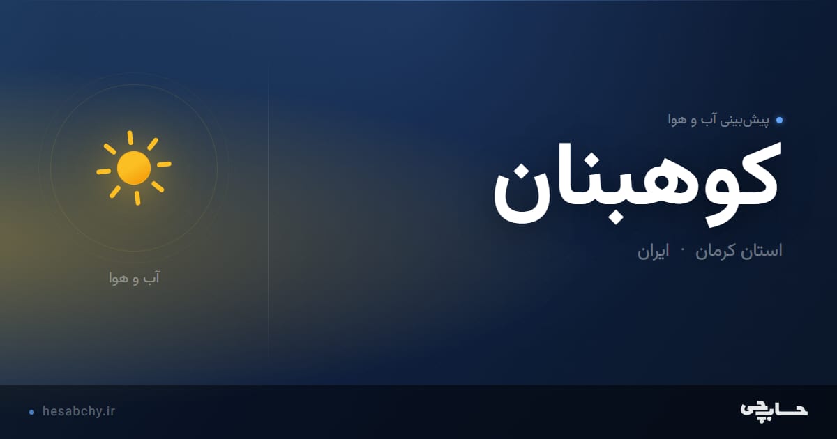 پیش‌بینی آب و هوای كوهبنان، استان کرمان - حسابچی