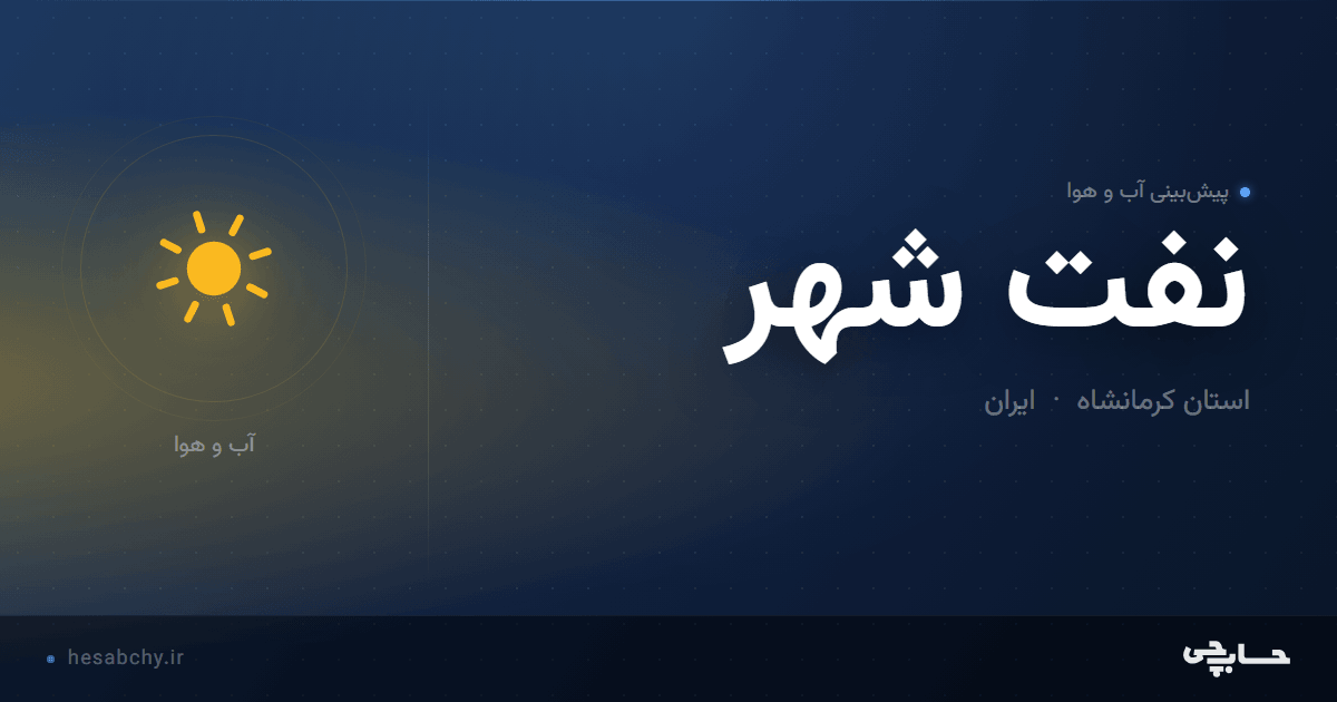 پیش‌بینی آب و هوای نفت شهر، استان کرمانشاه - حسابچی