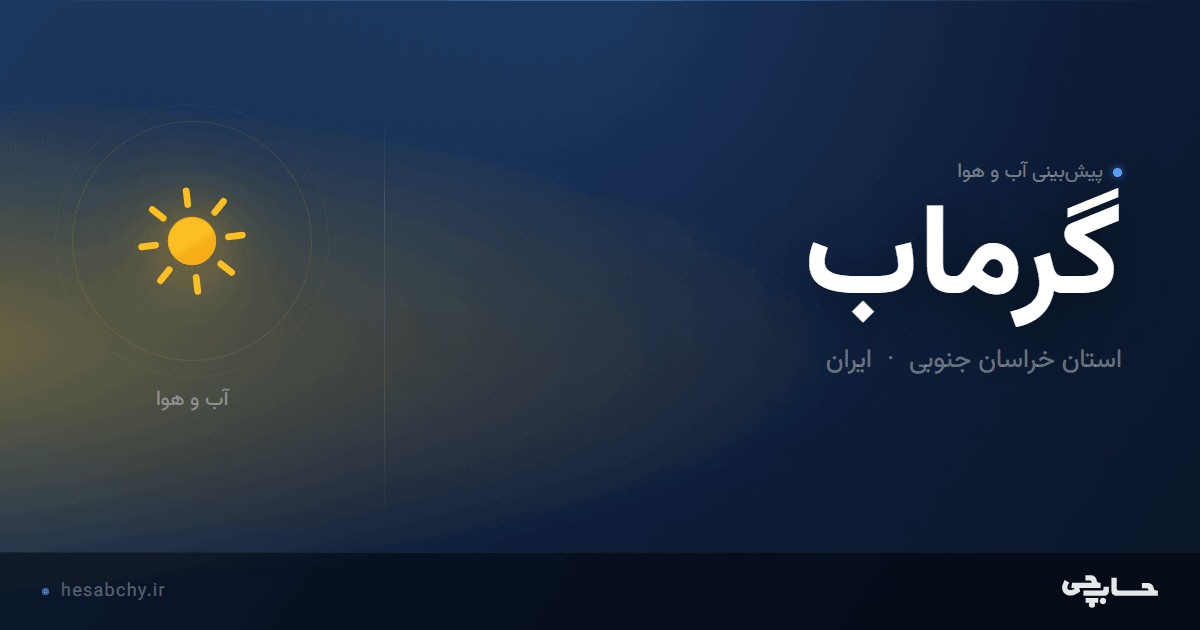پیش‌بینی آب و هوای گرماب، استان خراسان جنوبی - حسابچی
